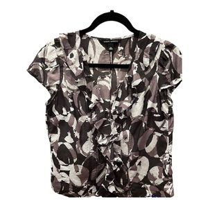 Banana Republic, Sleeveless Scoop Neck RUFFLED LAYERED Blouse Top in Size XS